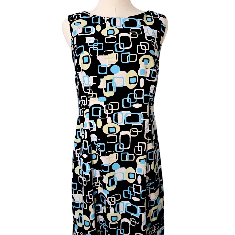 Connected Apparel Geometric Print Sleeveless Summer‎ Dress Size 10
